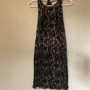 Short Open Back Lace Dress